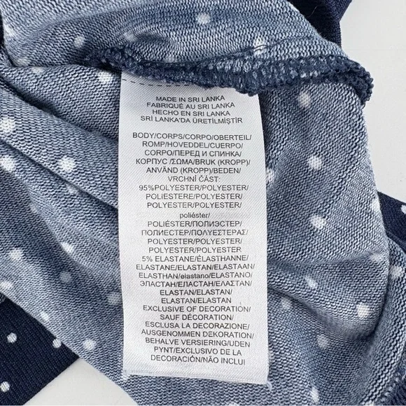 Lauren Ralph Lauren Women's Navy White Polka Dot Long Sleeve and Pants PJ Set - Picture 5 of 16